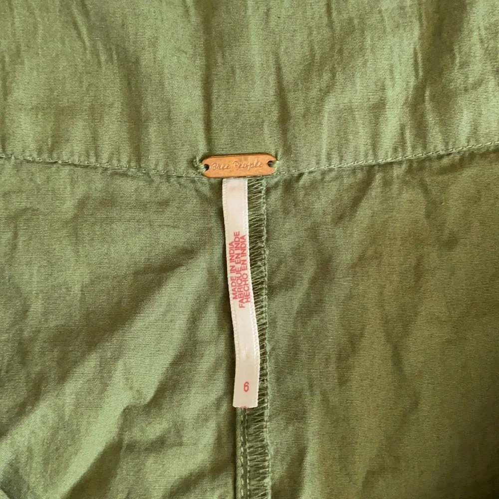 Free People | Menorca High Waist Wide Leg Cropped Pants Forest Glen Green (6) - Picture 8 of 16